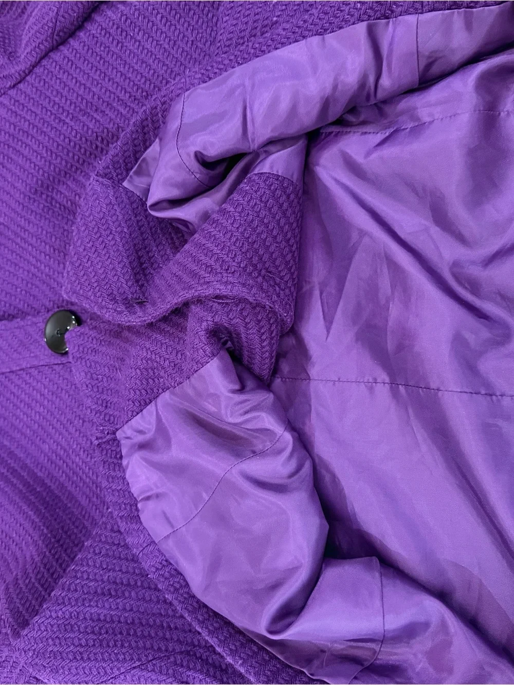 Judith Hart Collection Purple Textured Blazer Jacket Size 10 Vintage